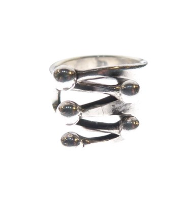 Lot 82 - Norwegian modern design 'Jester' ring by Anna Greta Eker