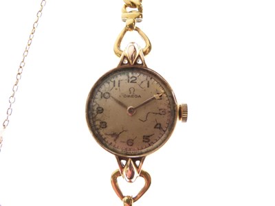 Lot 66 - Omega - Lady's 14ct gold mechanical wristwatch