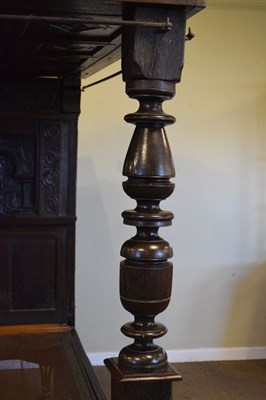 Lot 171 - The Aldwick Court carved oak tester bed