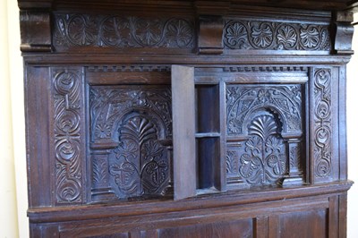 Lot 171 - The Aldwick Court carved oak tester bed