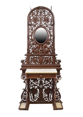 Lot 184 - Coalbrookdale - Victorian cast iron hall stand