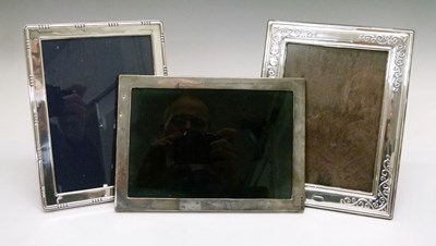 Lot 126 - Three various silver photograph frames, 22.5cm and smaller