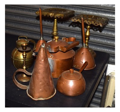 Lot 629 - Quantity of copper and brassware etc