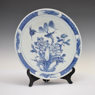 Lot 472 - Chinese blue and white porcelain charger