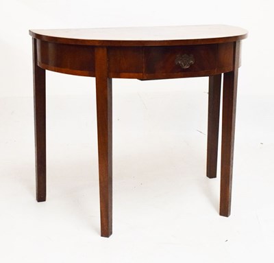 Lot 489 - George III mahogany demi-lune side table