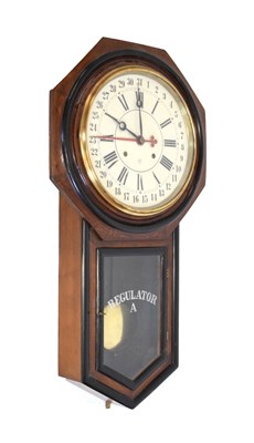 Lot 451 - Ansonia - American regulator wall clock circa 1900