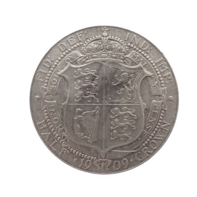 Lot 374 - Edward VII half crown 1909
