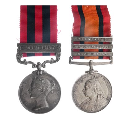 Lot 376 - India General Service Medal and Queen's South Africa Medal (1899-1902)