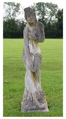 Lot 681 - Modern composite 'stone' figure of a classical maiden