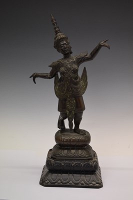 Lot 491 - Good quality Thai bronze figure of a Khon dancer