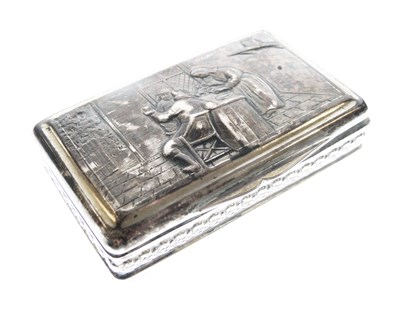 Lot 340 - Regency silver snuff box