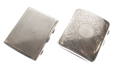 Lot 93 - Two George V silver cigarette cases