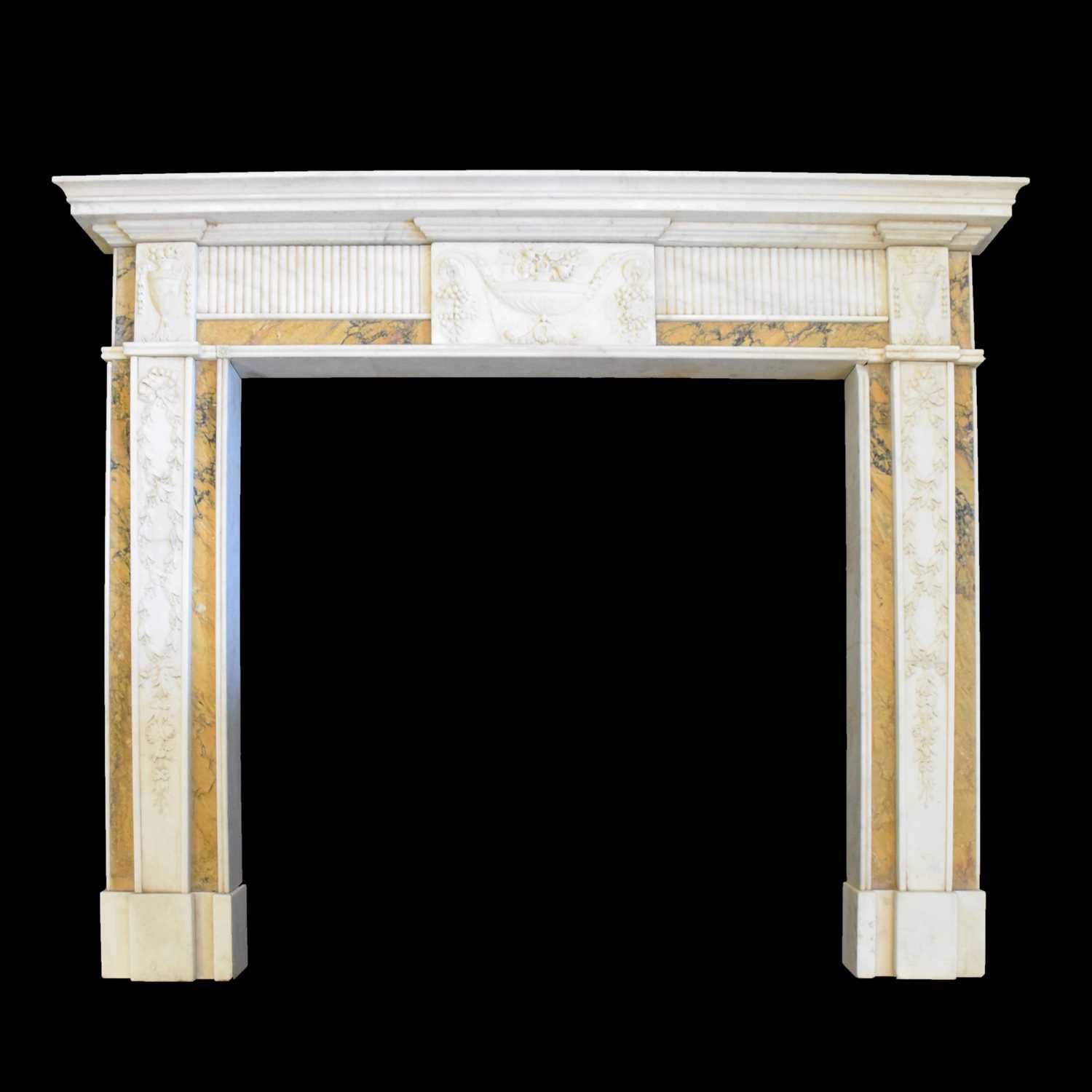Lot 170 - Fine neoclassical style statuary marble chimneypiece or fireplace surround