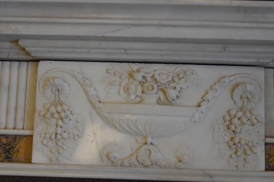 Lot 170 - Fine neoclassical style statuary marble chimneypiece or fireplace surround