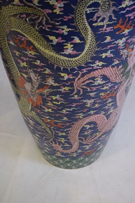 Lot 282 - Large pair of Chinese porcelain floor-standing vases