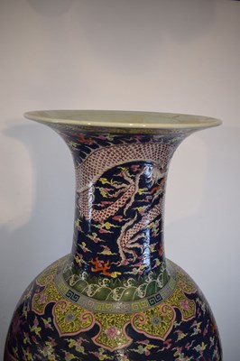 Lot 282 - Large pair of Chinese porcelain floor-standing vases