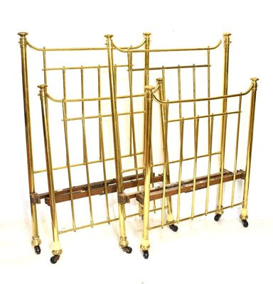 Lot 792 - Two brass single beds