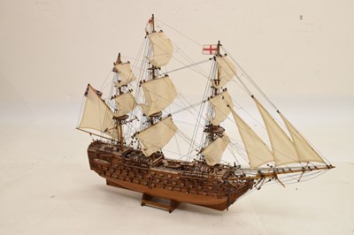 Lot 263 - HMS Victory fully-rigged wooden model