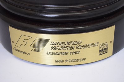 Lot 343 - F1 Interest - Silver plated trophy awarded for Damon Hill's second place position in the 1997 Hungarian Grand Prix