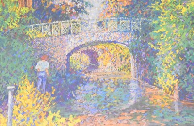 Lot 449 - Ann Parkin - Oil on board and watercolour