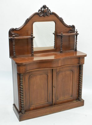 Lot 523 - Victorian mahogany mirror back chiffonier