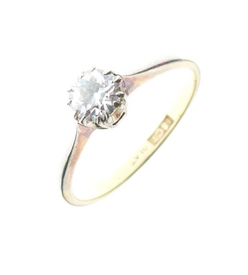 Lot 2 - 18ct and platinum diamond single stone ring