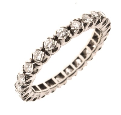 Lot 6 - 18ct white gold diamond eternity ring
