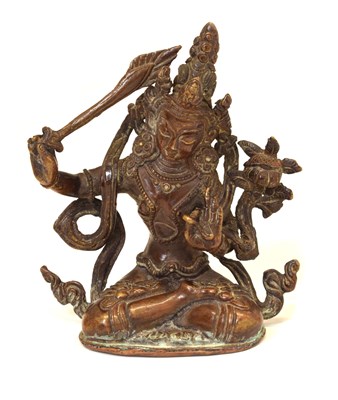 Lot 462 - Early Tibetan bronze of Manjushri