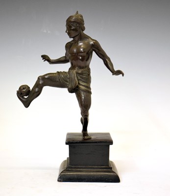 Lot 469 - Unusual South East Asian bronze of a Sepak Takraw player