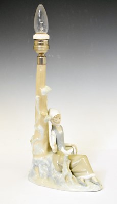 Lot 492 - Lladro - Porcelain lamp base
