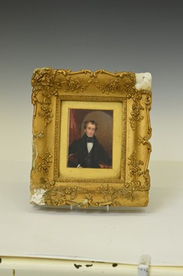 Lot 564 - Attributed to William Hudson, (1803-1846) - Miniature portrait on ivory of a gentleman