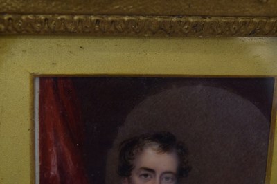 Lot 564 - Attributed to William Hudson, (1803-1846) - Miniature portrait on ivory of a gentleman