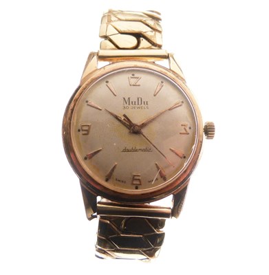 Lot 185 - Mu Du - Gentleman's Doublematic wristwatch