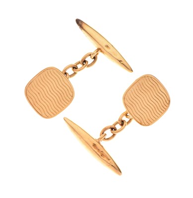 Lot 69 - Pair of 18ct gold cufflinks