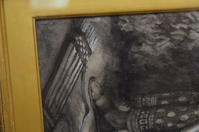 Lot 537 - Frank Dicksee - Watercolour - 'The Arrow of the Lord's Deliverance'