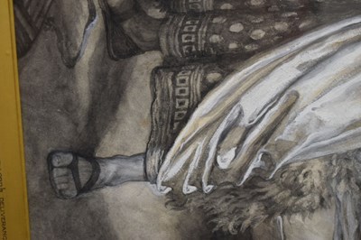 Lot 537 - Frank Dicksee - Watercolour - 'The Arrow of the Lord's Deliverance'