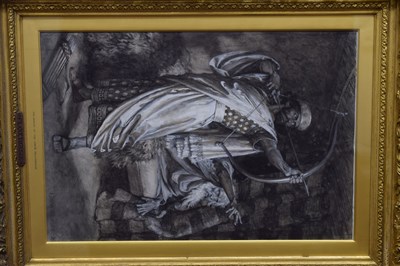 Lot 537 - Frank Dicksee - Watercolour - 'The Arrow of the Lord's Deliverance'