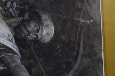 Lot 537 - Frank Dicksee - Watercolour - 'The Arrow of the Lord's Deliverance'