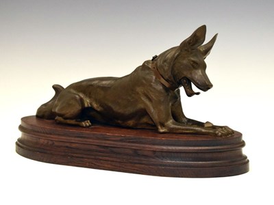 Lot 162 - Early 20th Century bronze Alsatian or German Shepherd