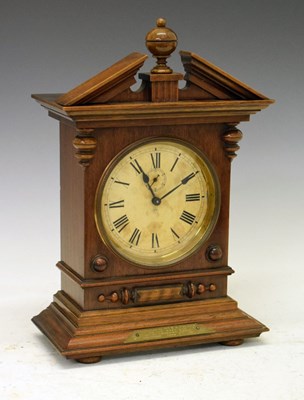 Lot 526 - Junghans - German fruitwood-cased mantel clock