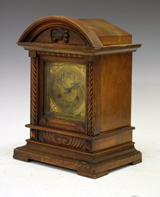 Lot 525 - Junghans - German fruitwood mantel clock