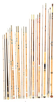 Lot 363 - Eight split cane and other fishing rods