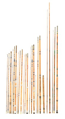 Lot 364 - Eight split cane and other fishing rods
