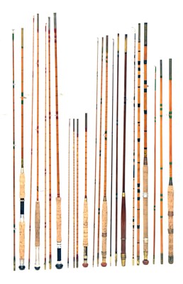 Lot 365 - Eight split cane and other fishing rods