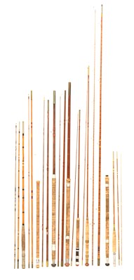 Lot 373 - Eight split cane and other fishing rods