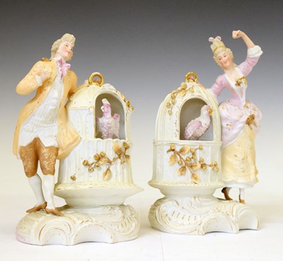 Lot 484 - Pair of bisque figures