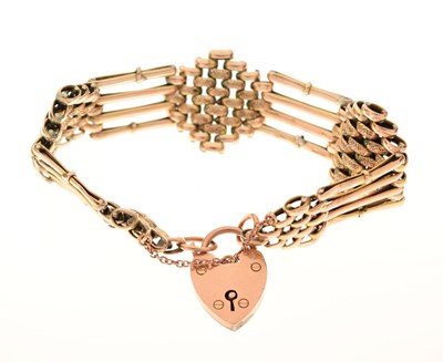 Lot 145 - Fancy gate link bracelet