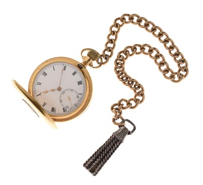 Lot 97 - Anonymous, 18ct gold half-hunter pocket watch