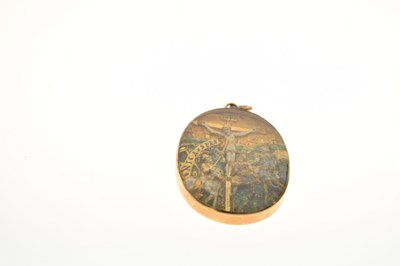 Lot 290 - Enamel and gold devotional pendant, possibly Italian, circa 1550-1600
