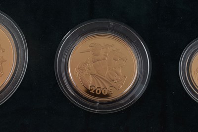 Lot 157 - Royal Mint Gold Proof four-coin Sovereign Set, 2005